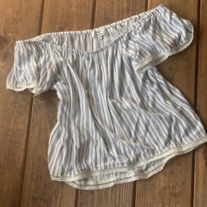 Boho Off the shoulder linen feel shirt size XL